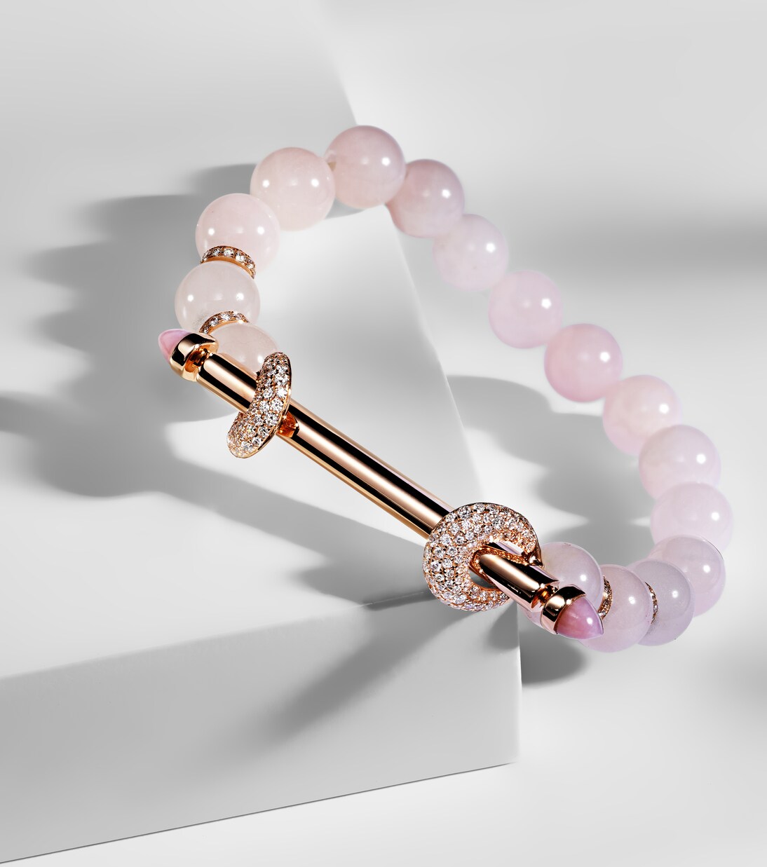 Bracciale in oro rosa 18kt ANANYA Chakra con pietre preziose per giovani trendy