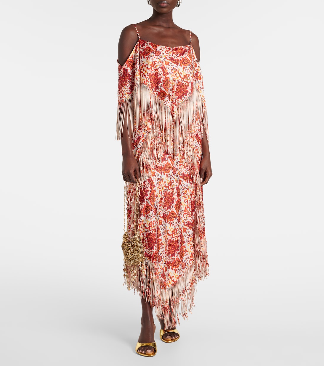 Fringed printed top | Rabanne