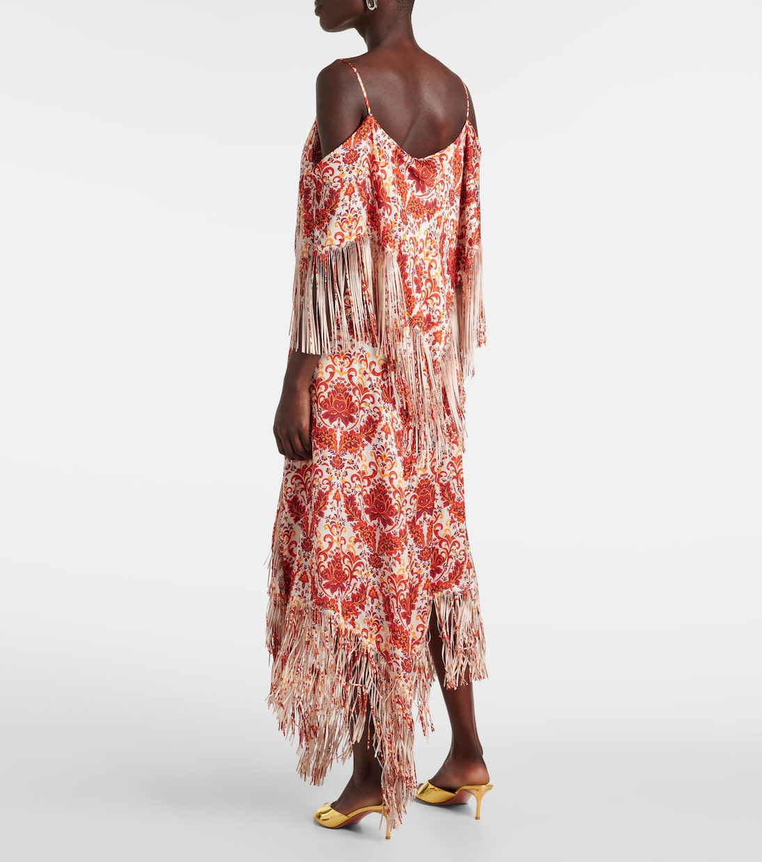 Fringed printed top | Rabanne