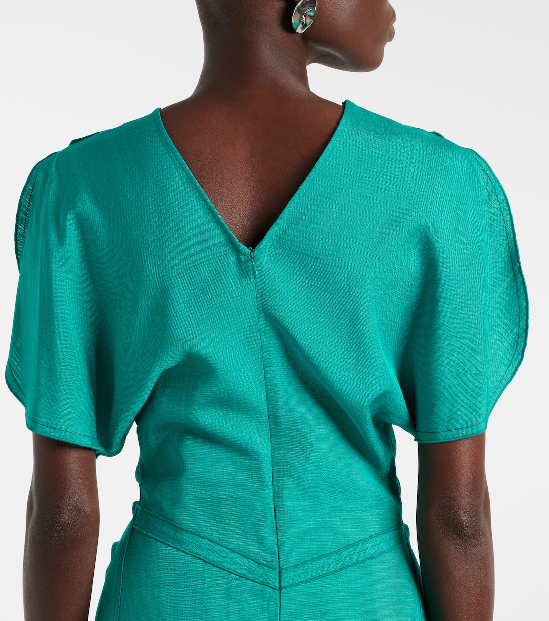 Vestido midi fruncido | Victoria Beckham