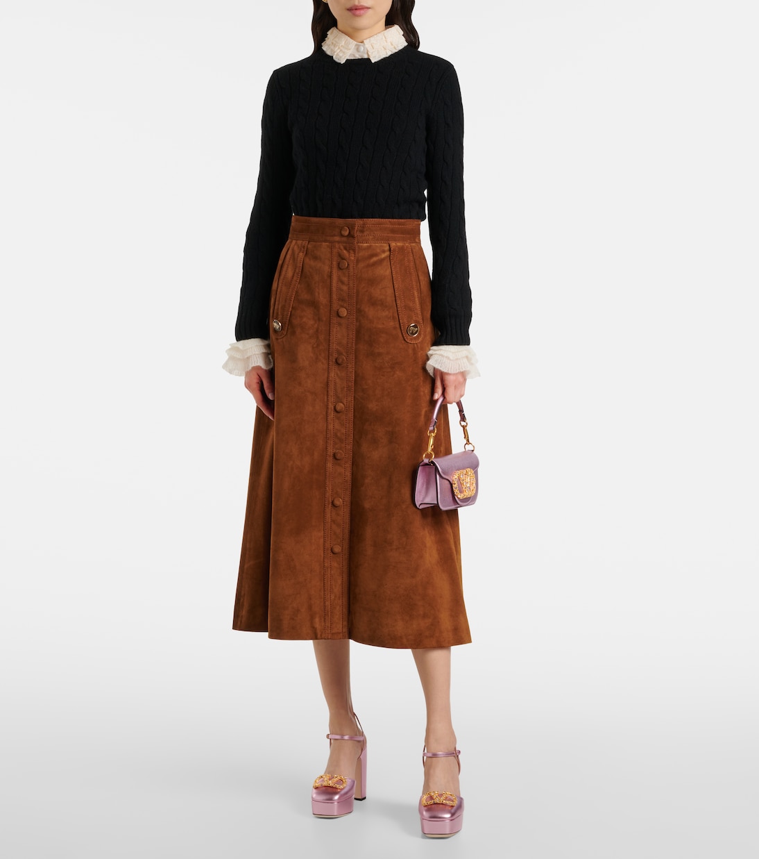 Pumps VLogo Signature in pelle con plateau | Valentino Garavani