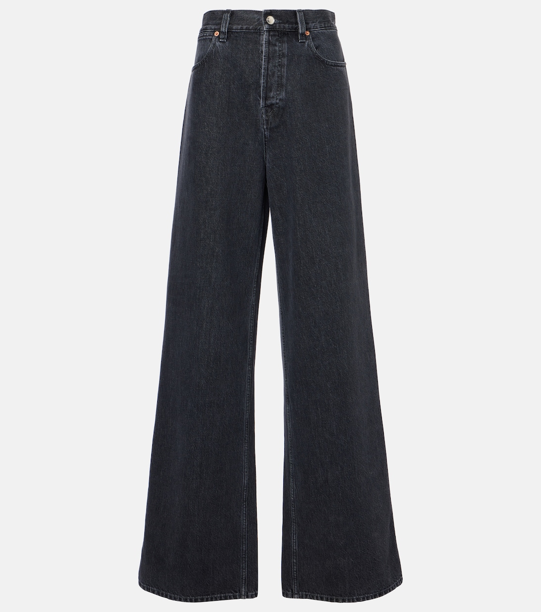 High Rise Wide Leg Jeans in Schwarz Gucci Mytheresa