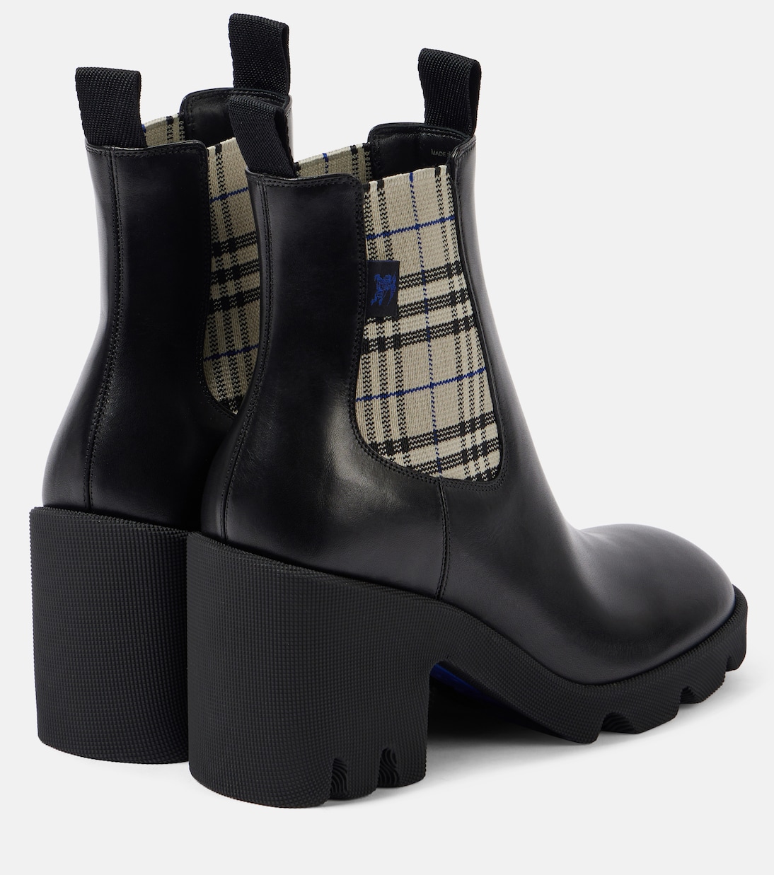 Bottines Chelsea Burberry Check en cuir | Burberry