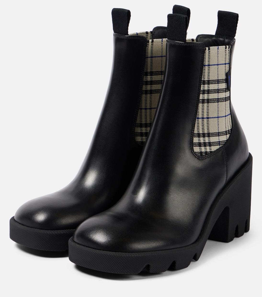 Bottines Chelsea Burberry Check en cuir | Burberry