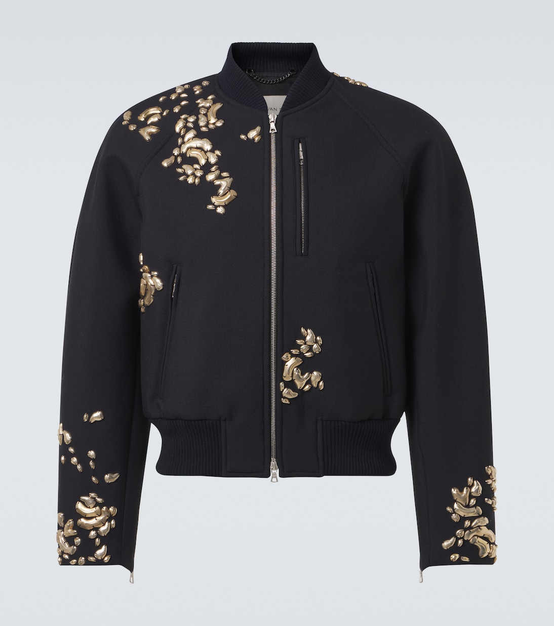 Embroidered wool-blend bomber jacket | Dries Van Noten