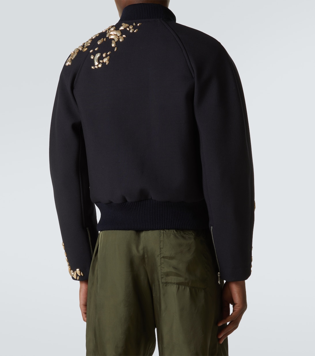 Embroidered wool-blend bomber jacket | Dries Van Noten