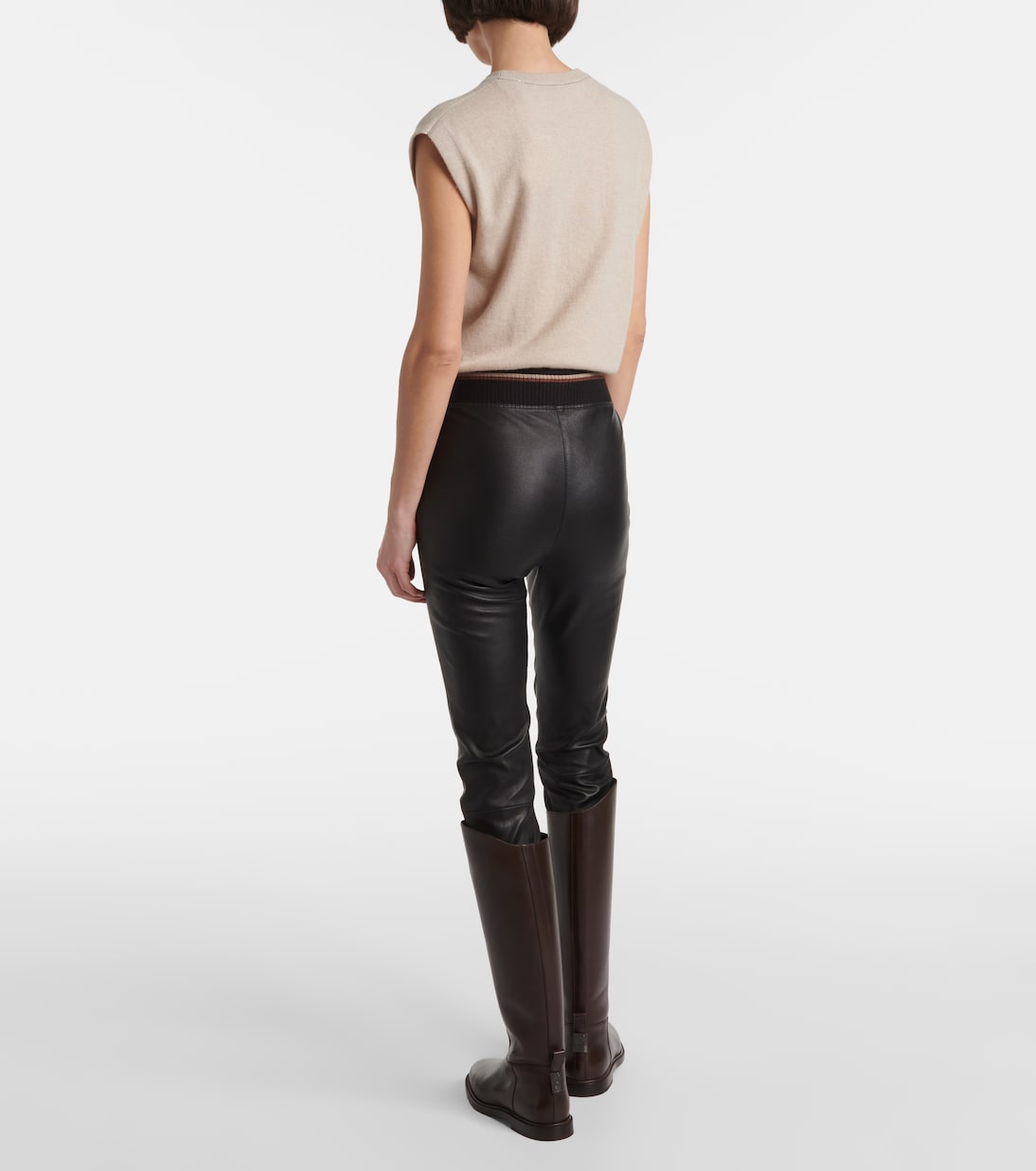 Leather slim pants | Brunello Cucinelli