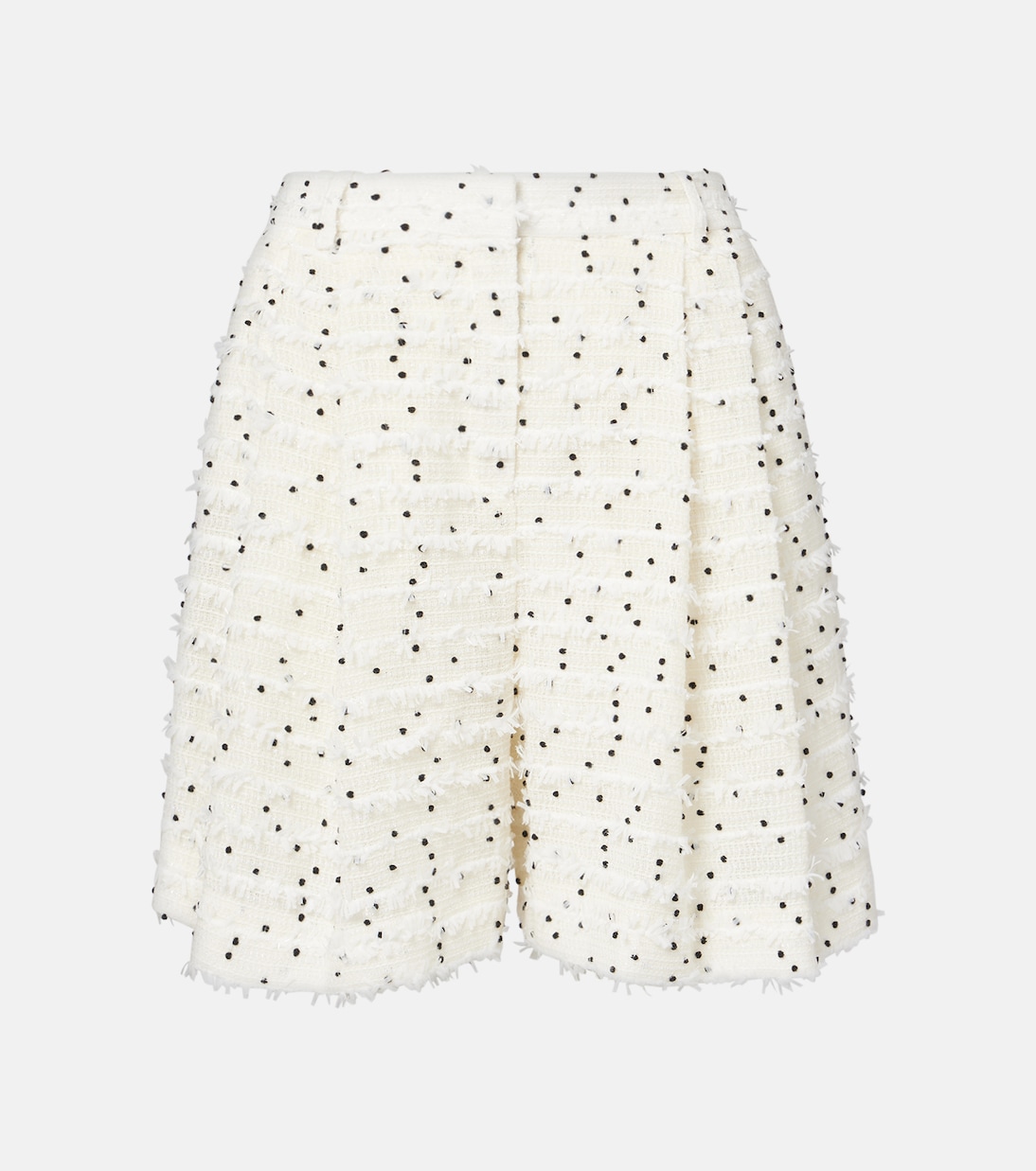 High-rise wool-blend tweed shorts | Nina Ricci
