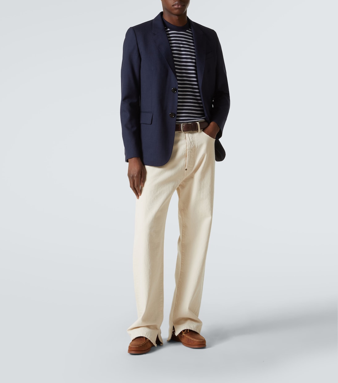 T-shirt in cotone a righe | Sunspel