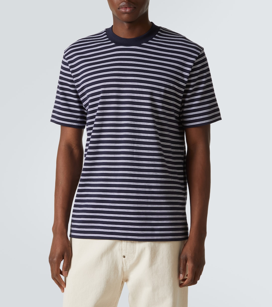 T-shirt in cotone a righe | Sunspel