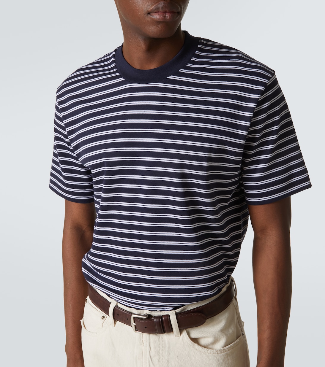 T-shirt in cotone a righe | Sunspel