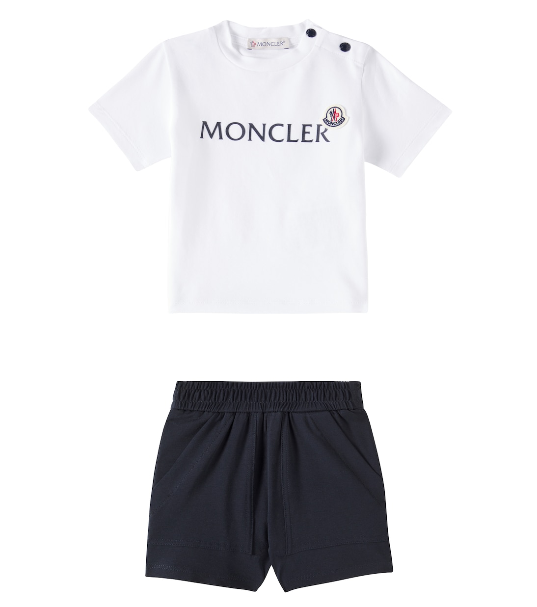 Baby cotton-blend T-shirt and shorts set | Moncler Enfant