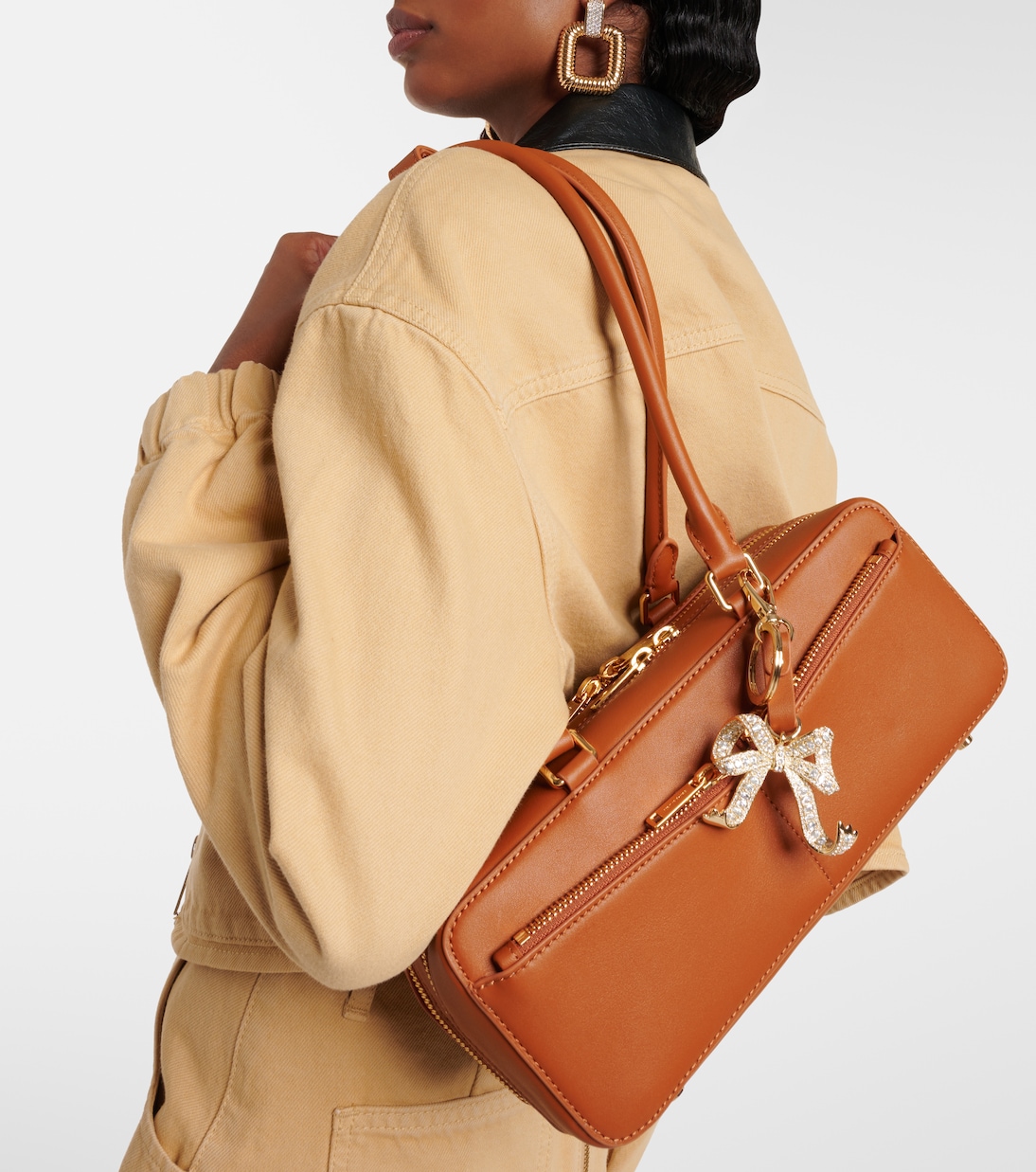 Schultertasche Small aus Leder | Self-Portrait