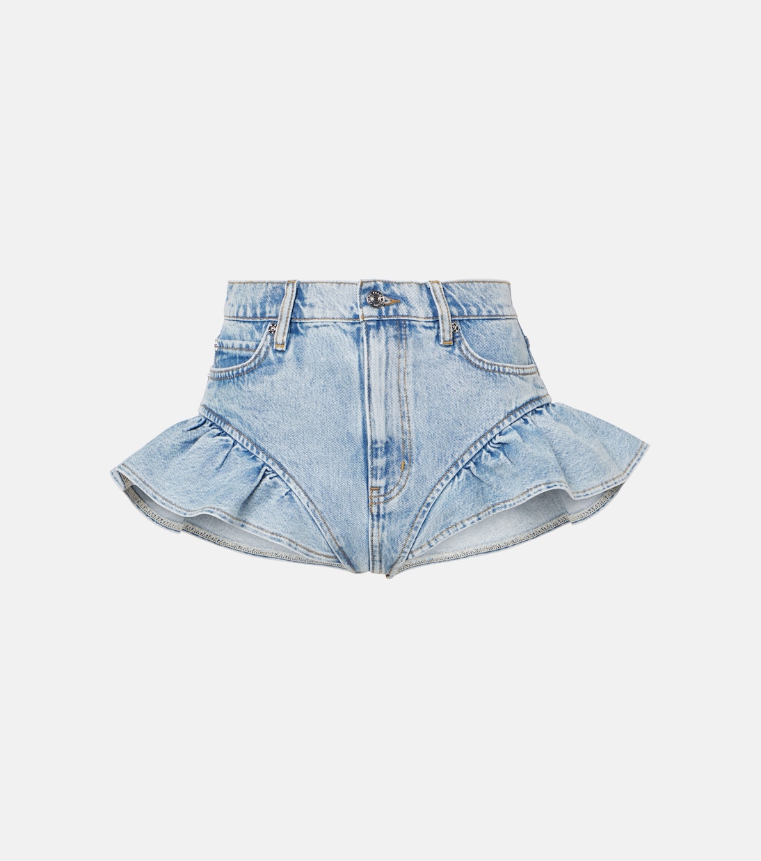 Shorts Ruffle Bloomer en denim | Frame