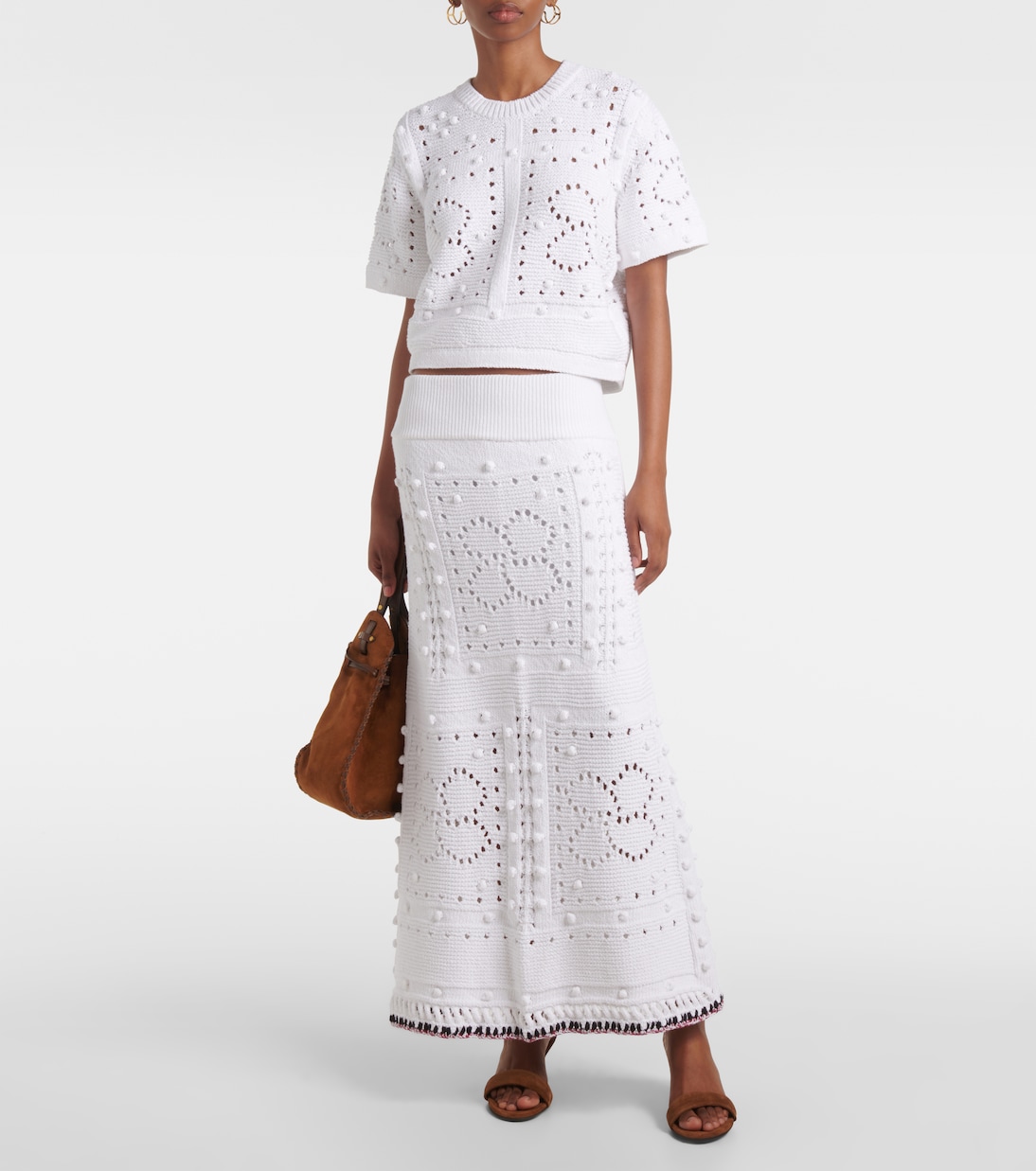 Jupe longue en crochet de coton mélangé | Dorothee Schumacher