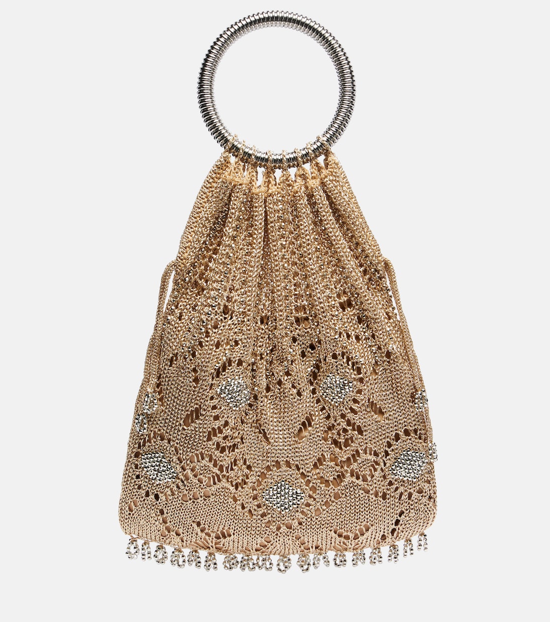 Beaded crochet lamé tote bag | Rabanne