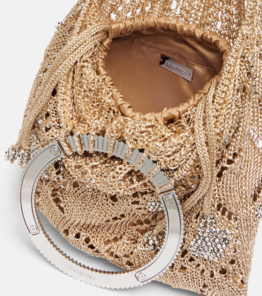 Beaded crochet lamé tote bag | Rabanne