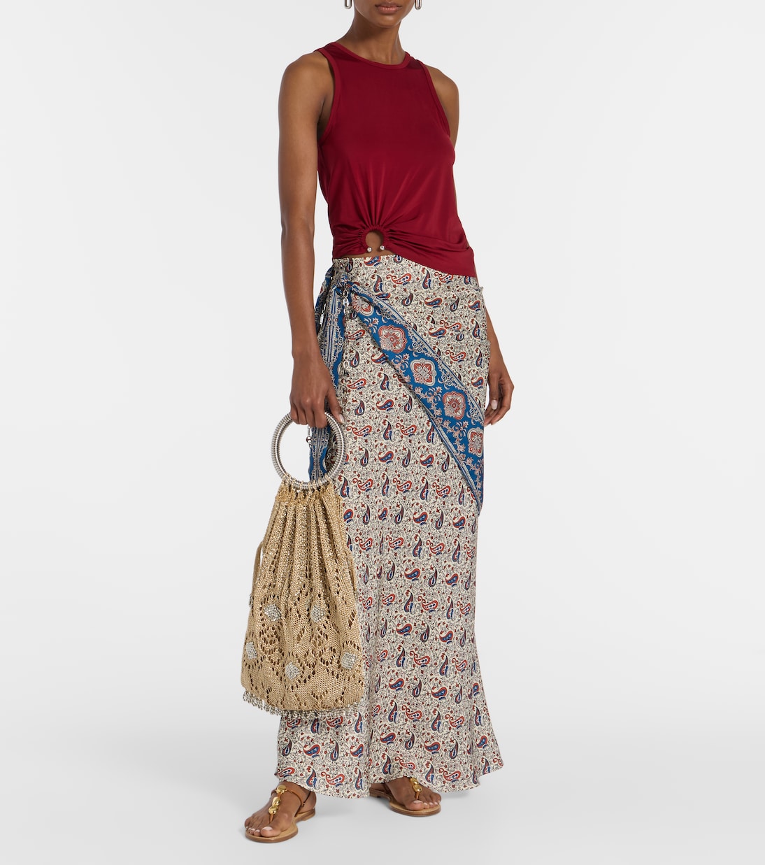 Beaded crochet lamé tote bag | Rabanne