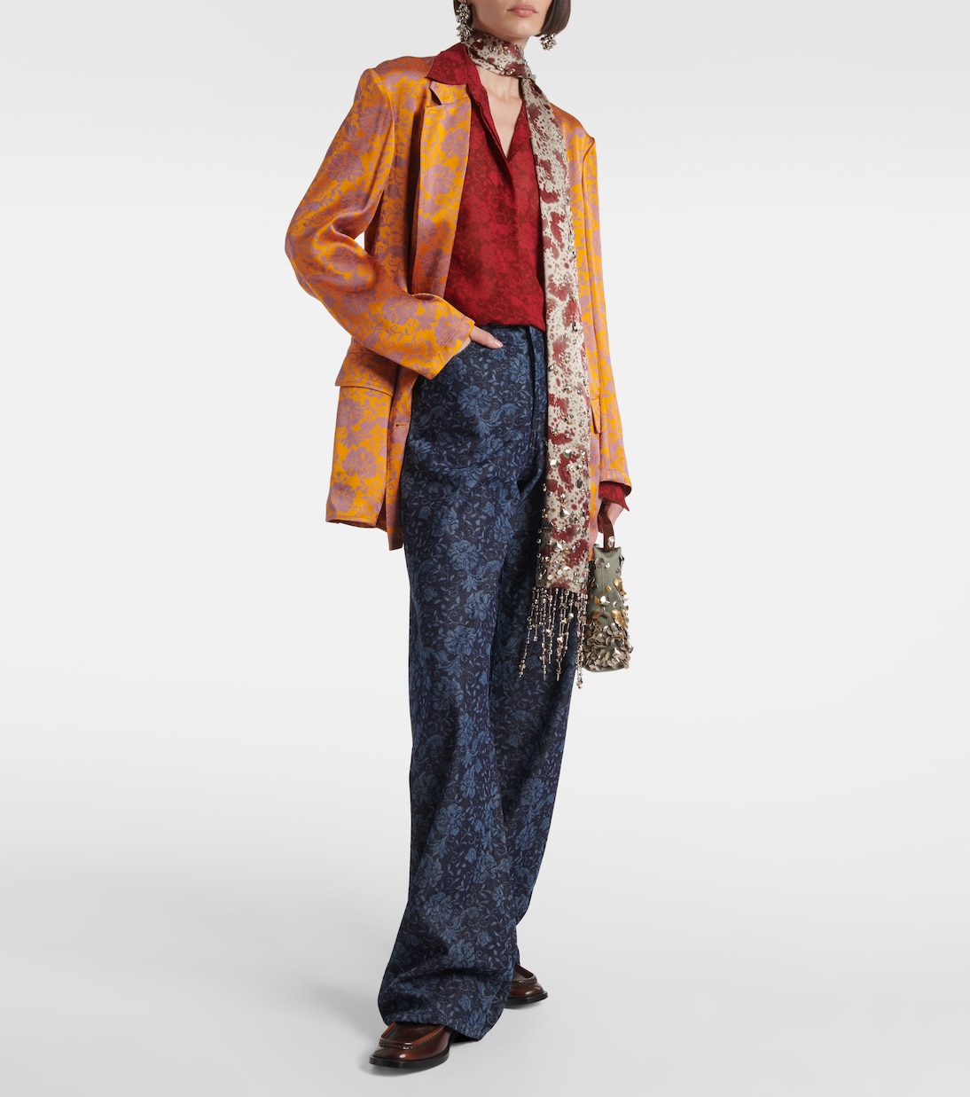 Jeans a gamba larga con stampa | Dries Van Noten
