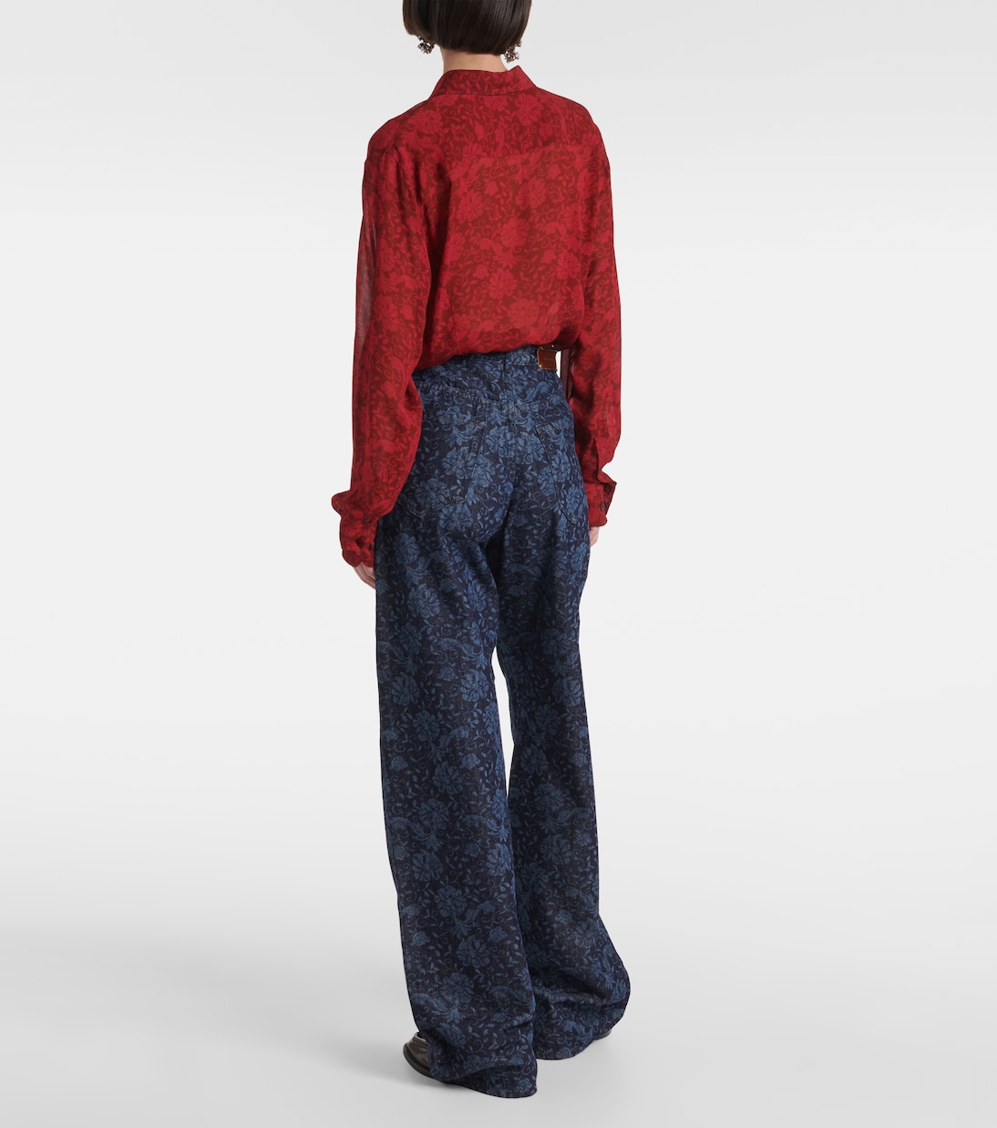 Jeans a gamba larga con stampa | Dries Van Noten
