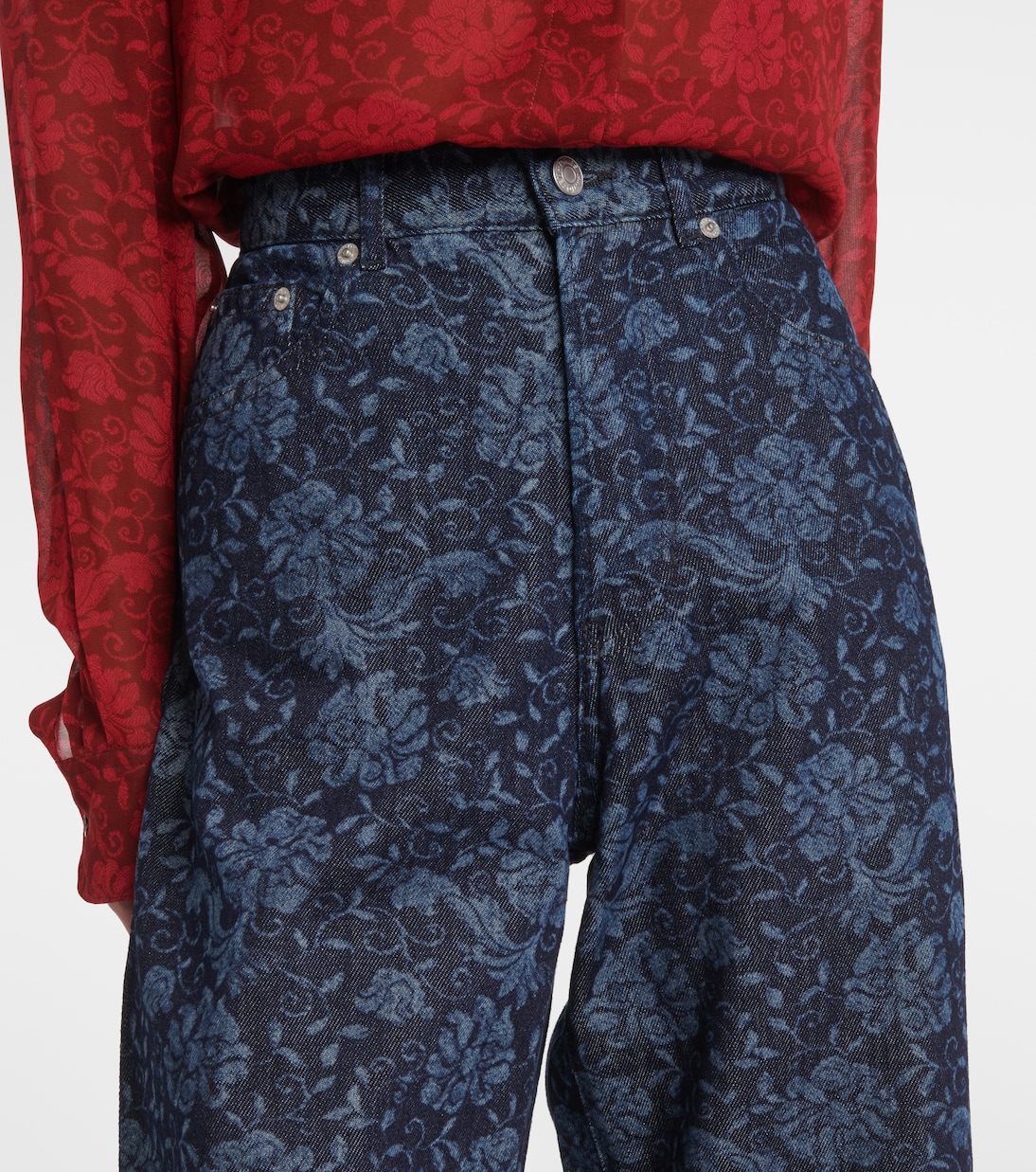 Jeans a gamba larga con stampa | Dries Van Noten