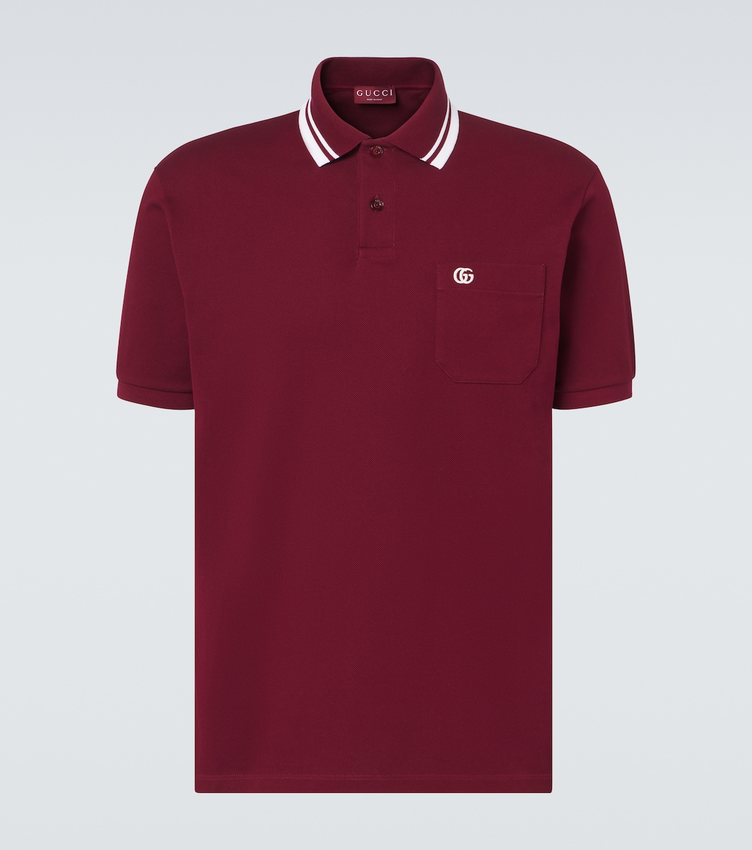 Polo in piqué di misto cotone Double G | Gucci