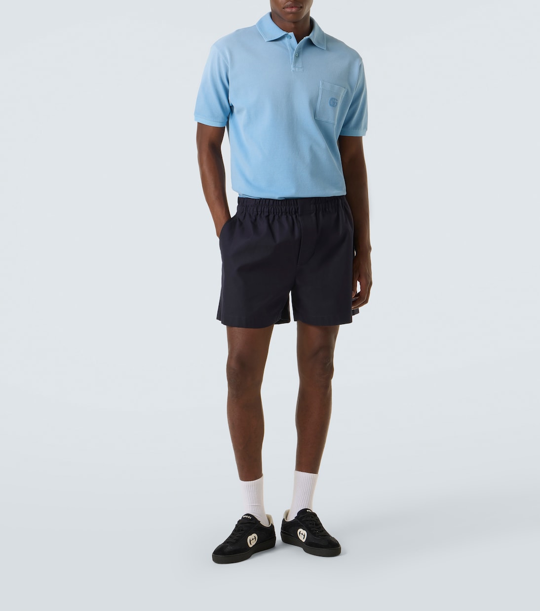 Polo Double G en piqué de coton mélangé | Gucci