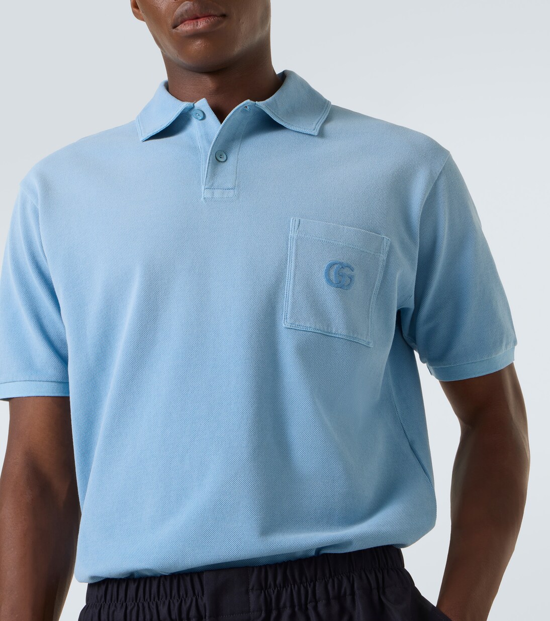 Polo Double G en piqué de coton mélangé | Gucci