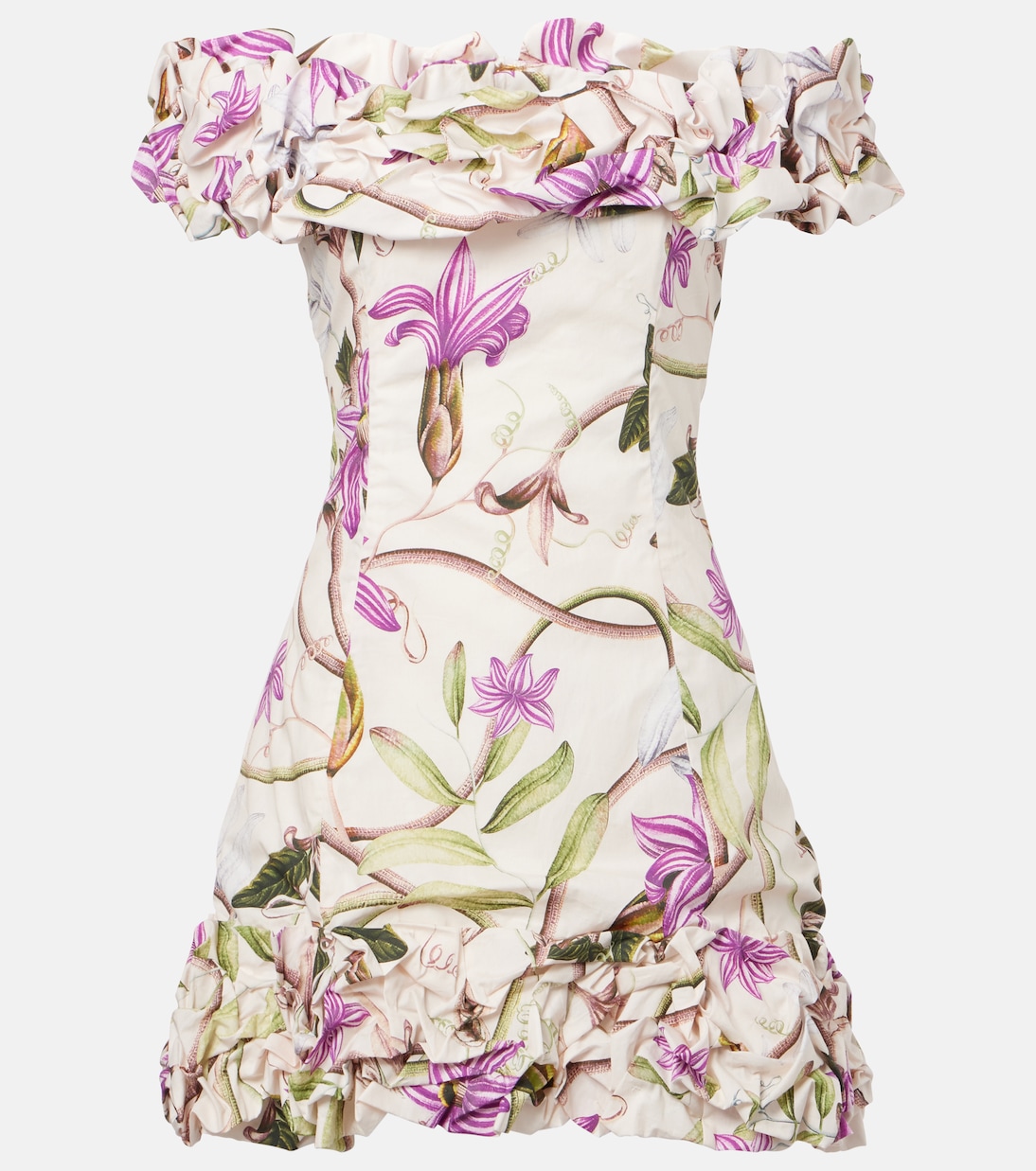 Vestido corto Jardin Mutisia de algodón | Agua by Agua Bendita