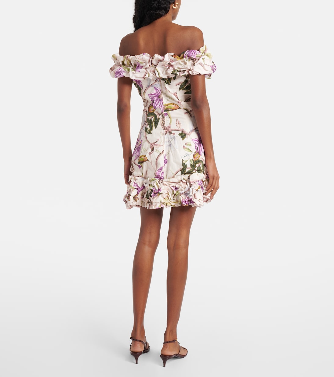 Vestido corto Jardin Mutisia de algodón | Agua by Agua Bendita