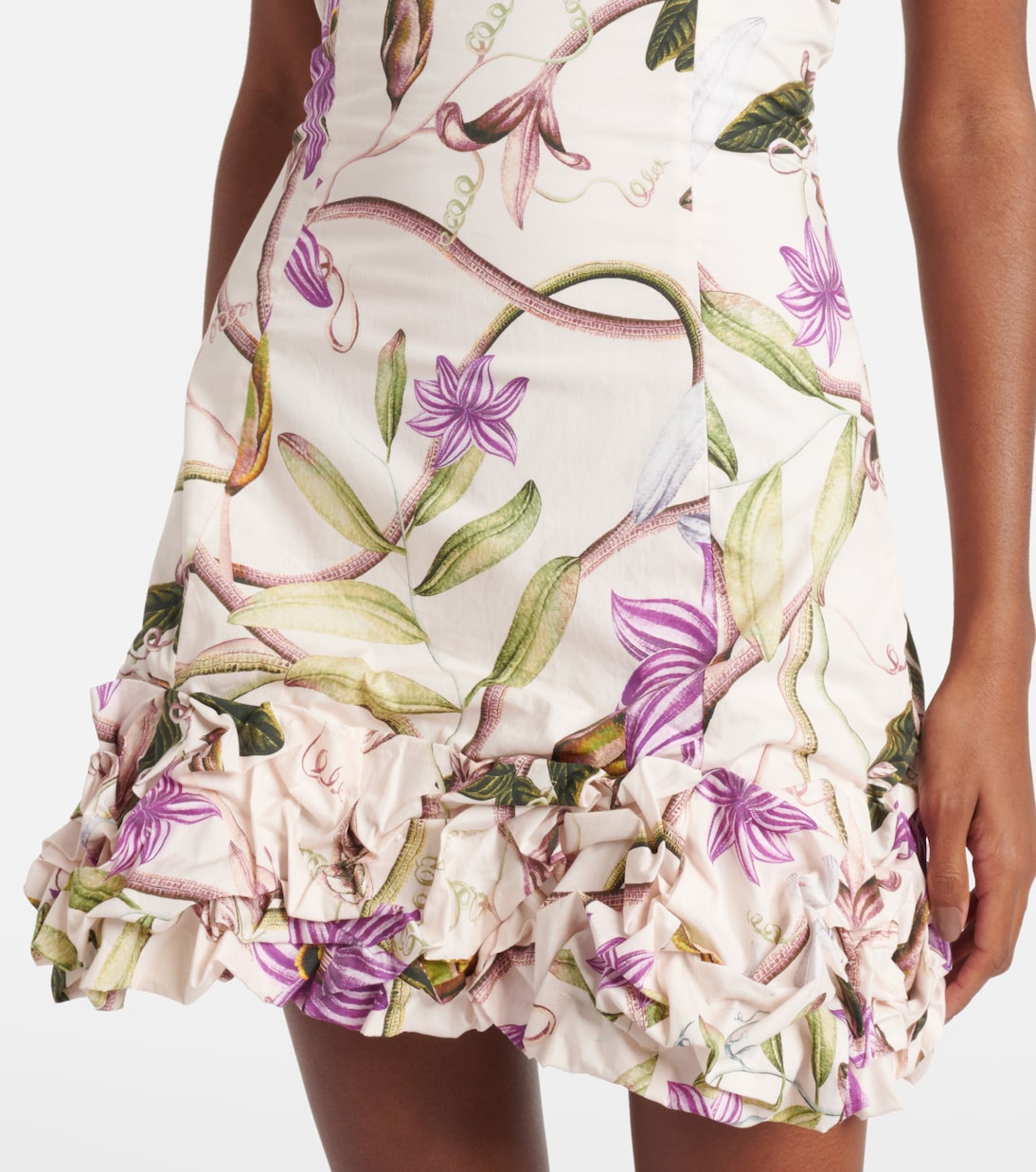Vestido corto Jardin Mutisia de algodón | Agua by Agua Bendita