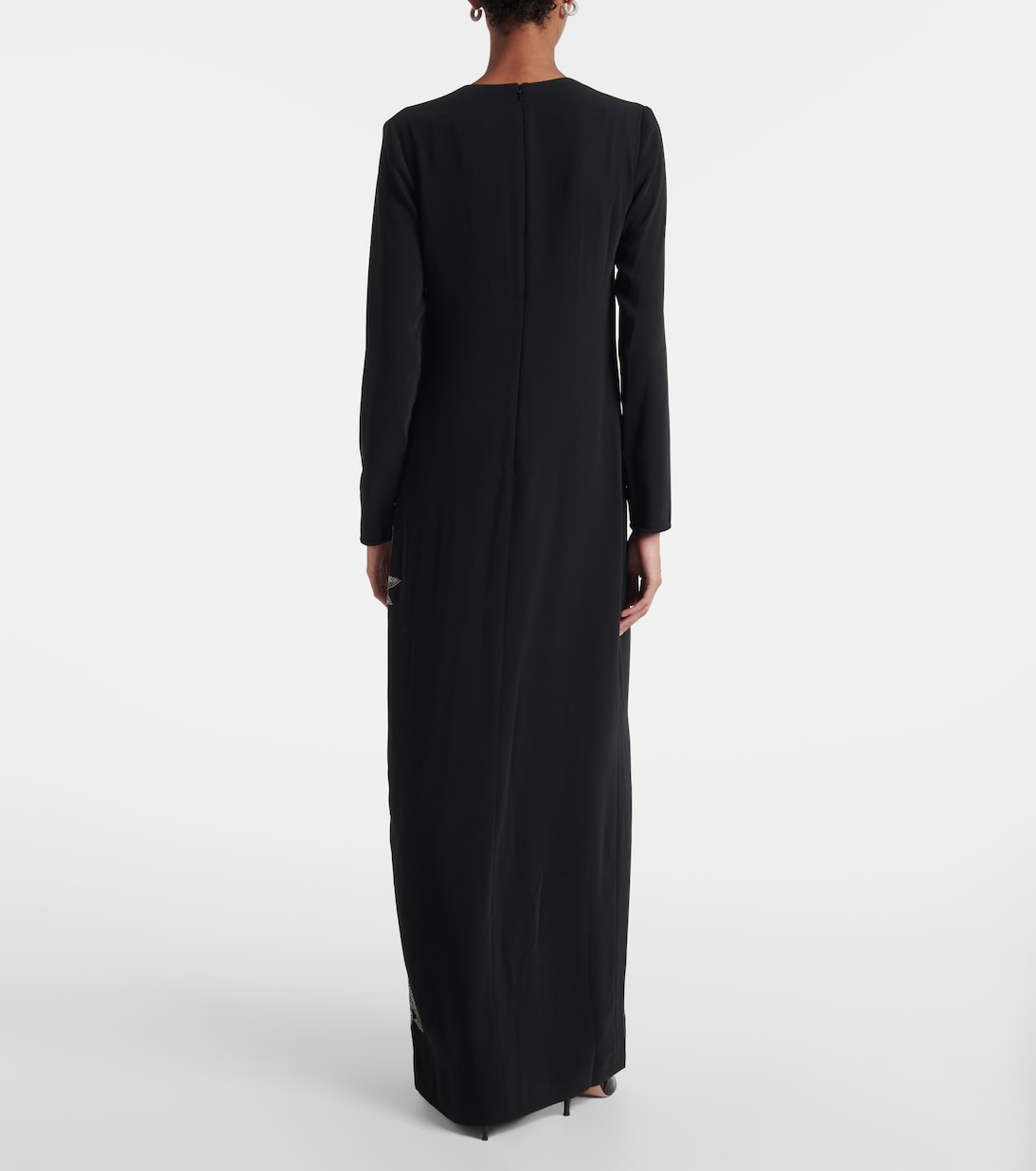 Robe longue Vita en crêpe à perles | Costarellos