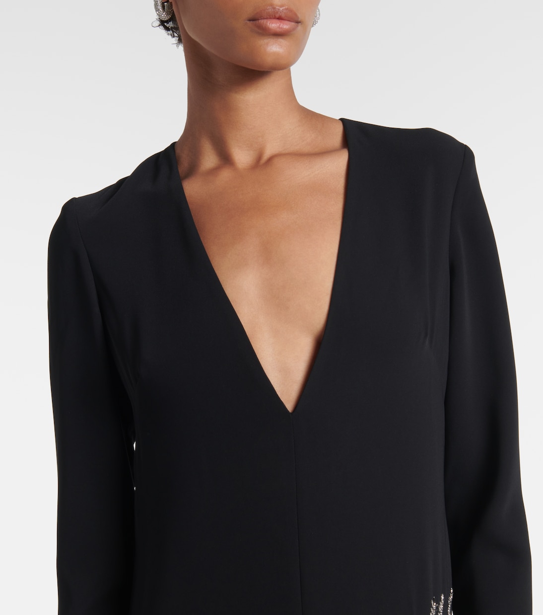 Robe longue Vita en crêpe à perles | Costarellos