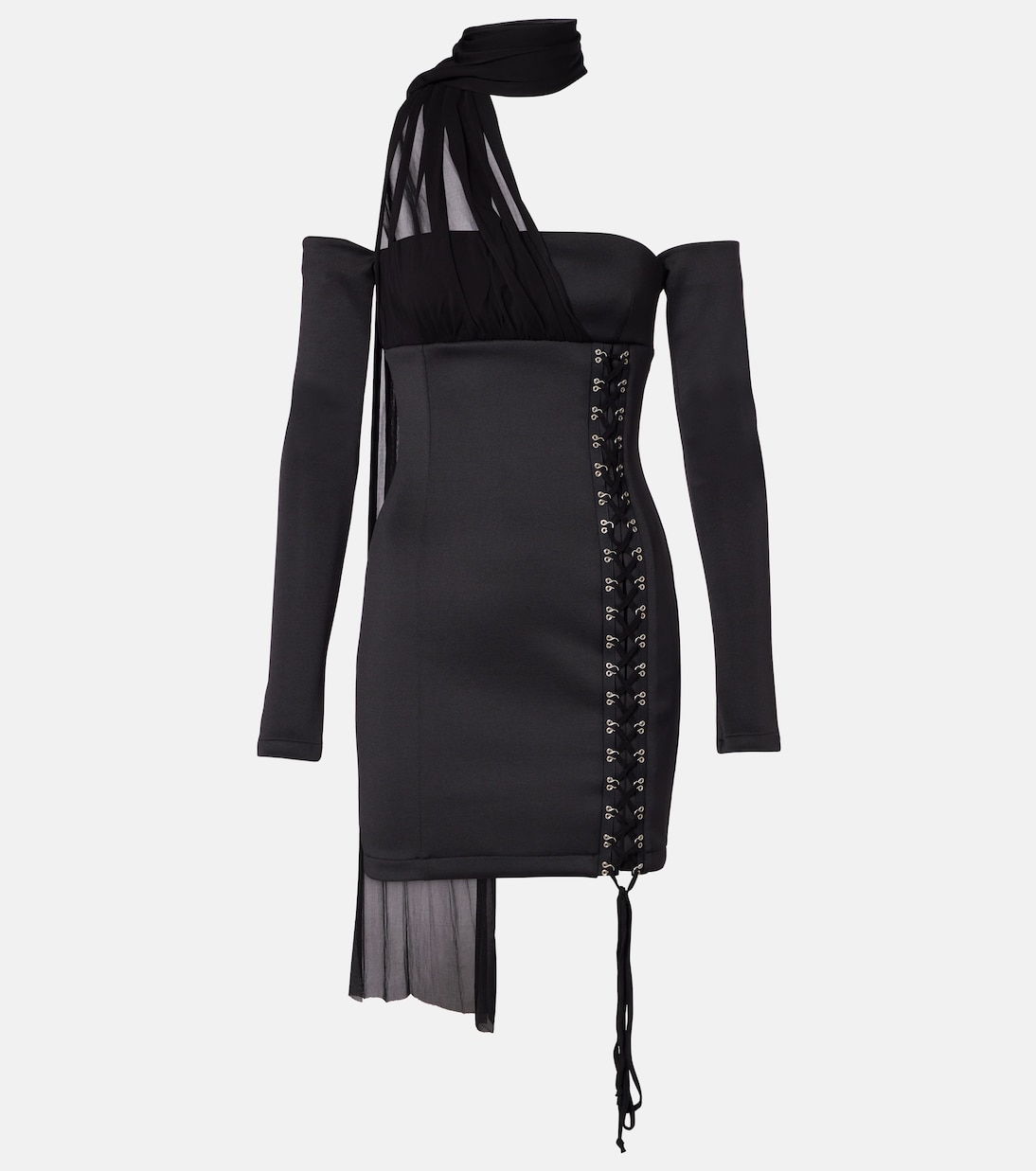 Scuba off-shoulder minidress | Blumarine