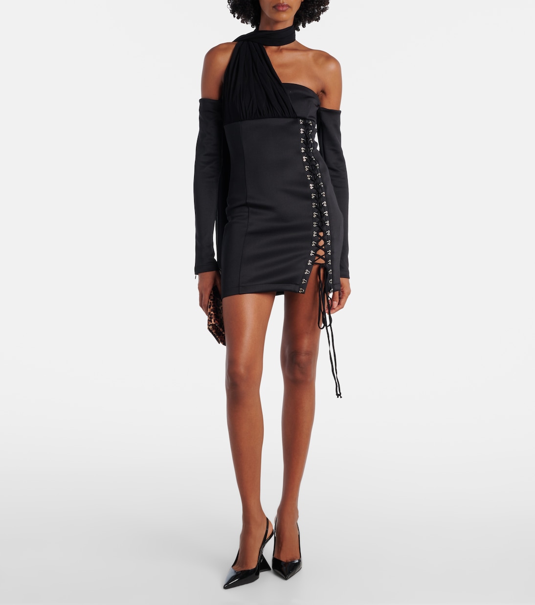 Scuba off-shoulder minidress | Blumarine