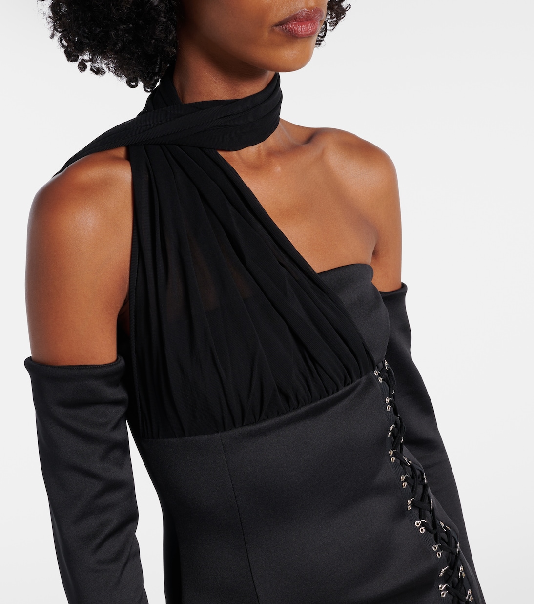 Scuba off-shoulder minidress | Blumarine