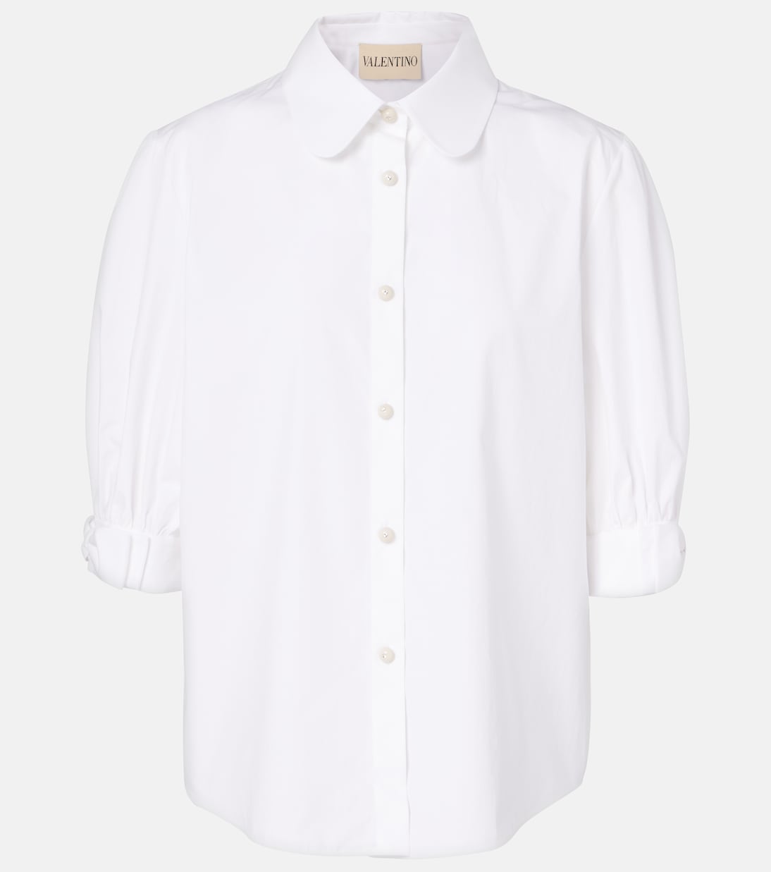 Bow-detail cotton poplin shirt | Valentino