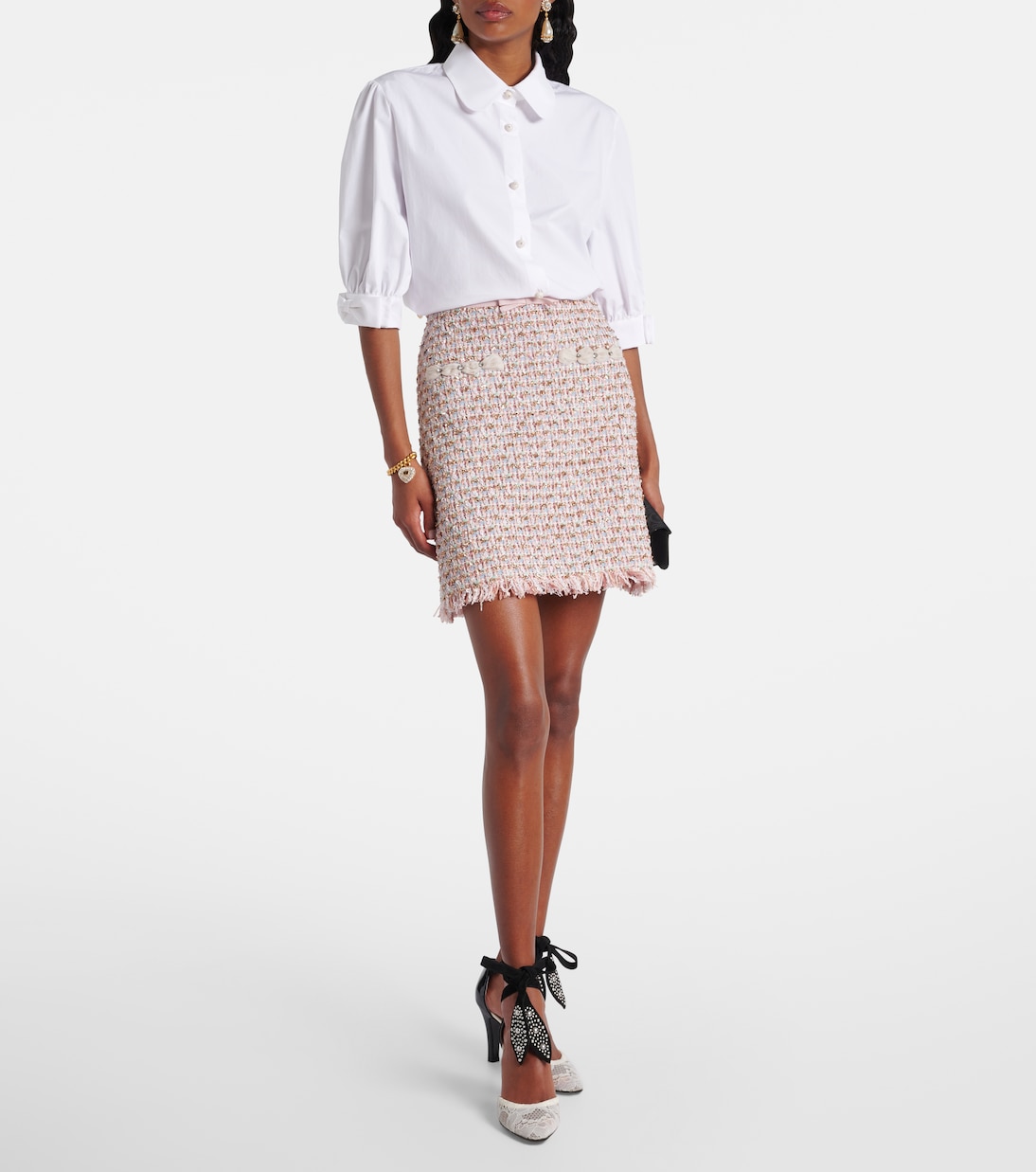 Bow-detail cotton poplin shirt | Valentino