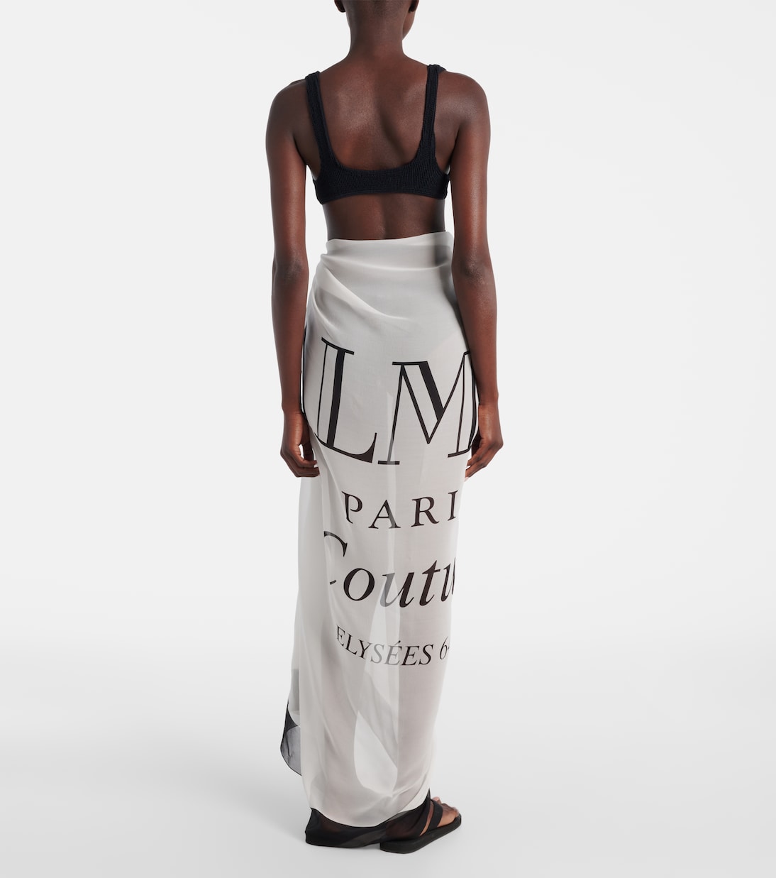 Balmain Couture真丝沙滩罩衫 | Balmain