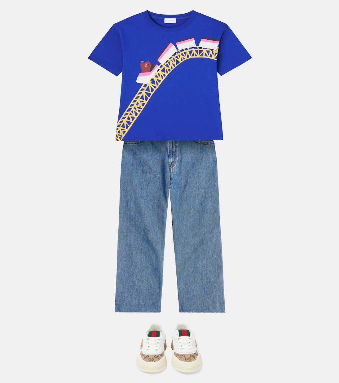 X Euan Roberts T-Shirt aus Baumwoll-Jersey | Gucci Kids