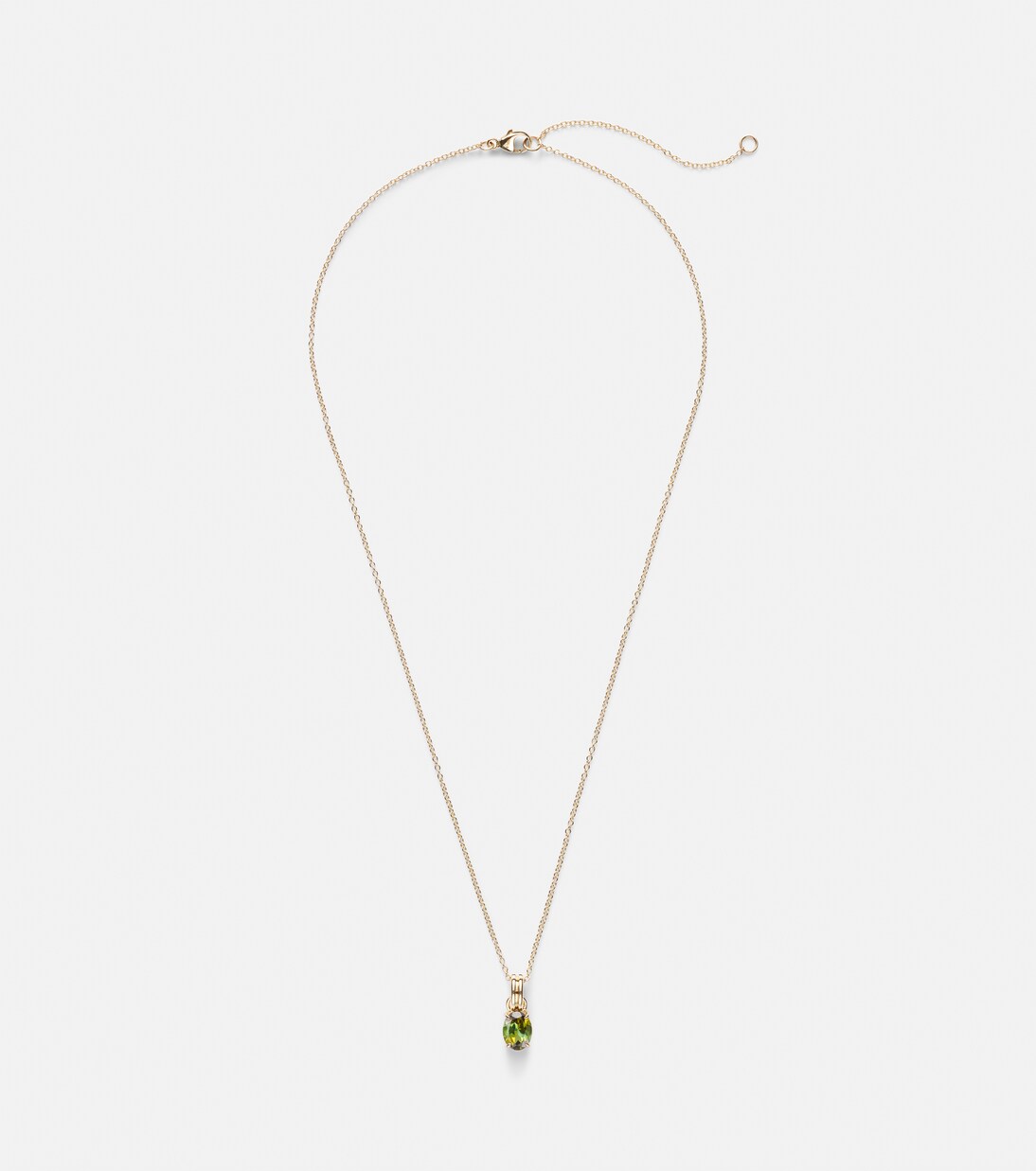 14kt gold chain necklace with tourmaline | Stone and Strand