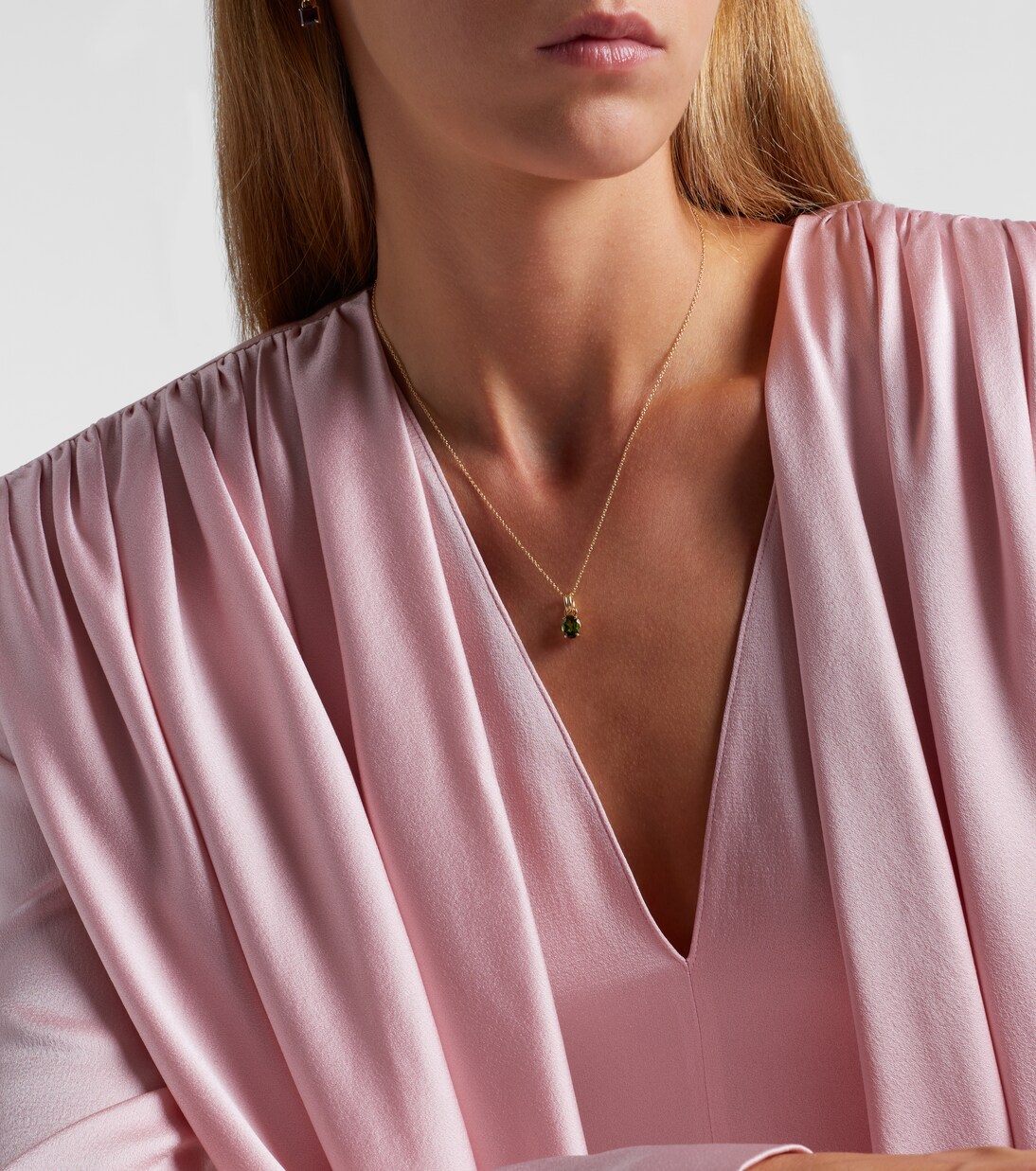 14kt gold chain necklace with tourmaline | Stone and Strand