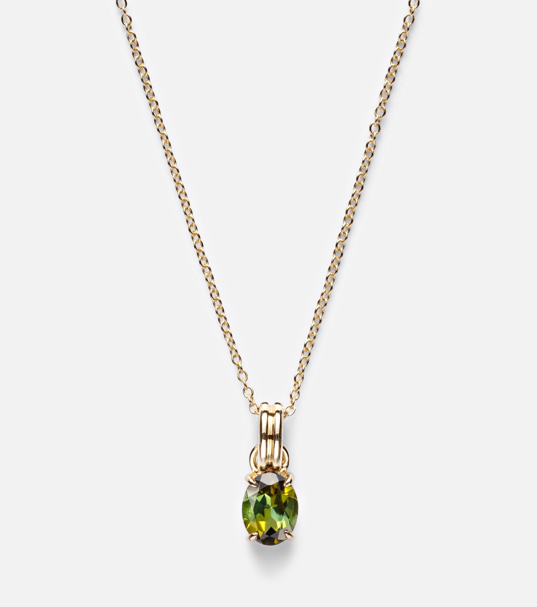 14kt gold chain necklace with tourmaline | Stone and Strand