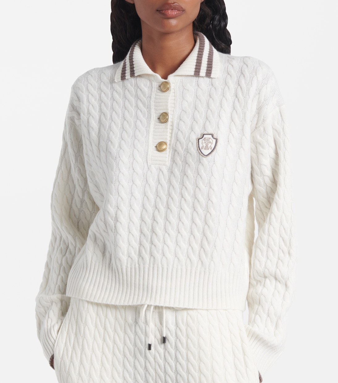 Polo en cachemire à logo | Brunello Cucinelli