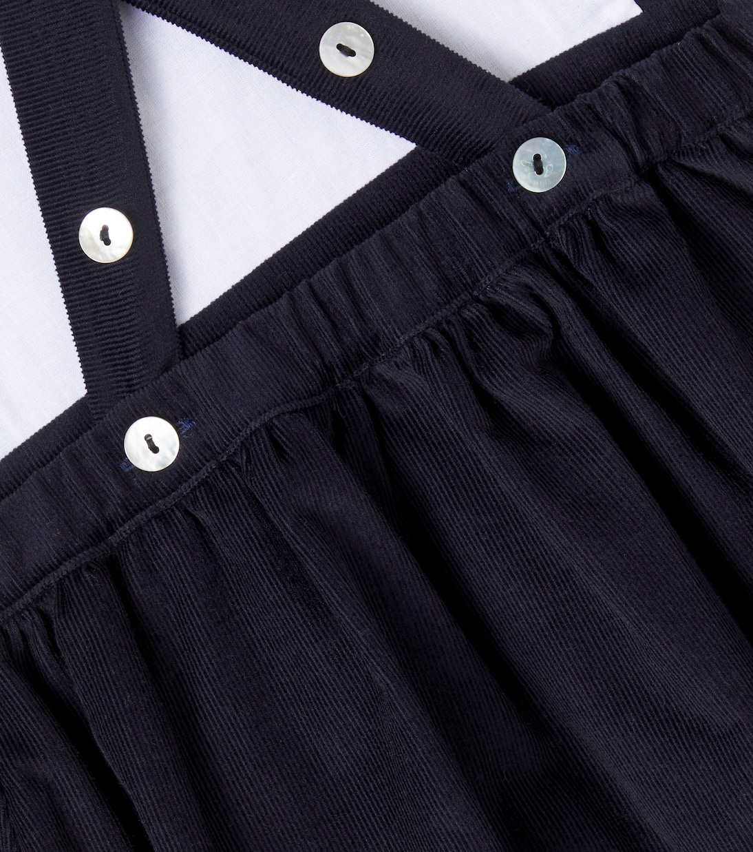 Alexa ruched cotton corduroy dress | La Coqueta