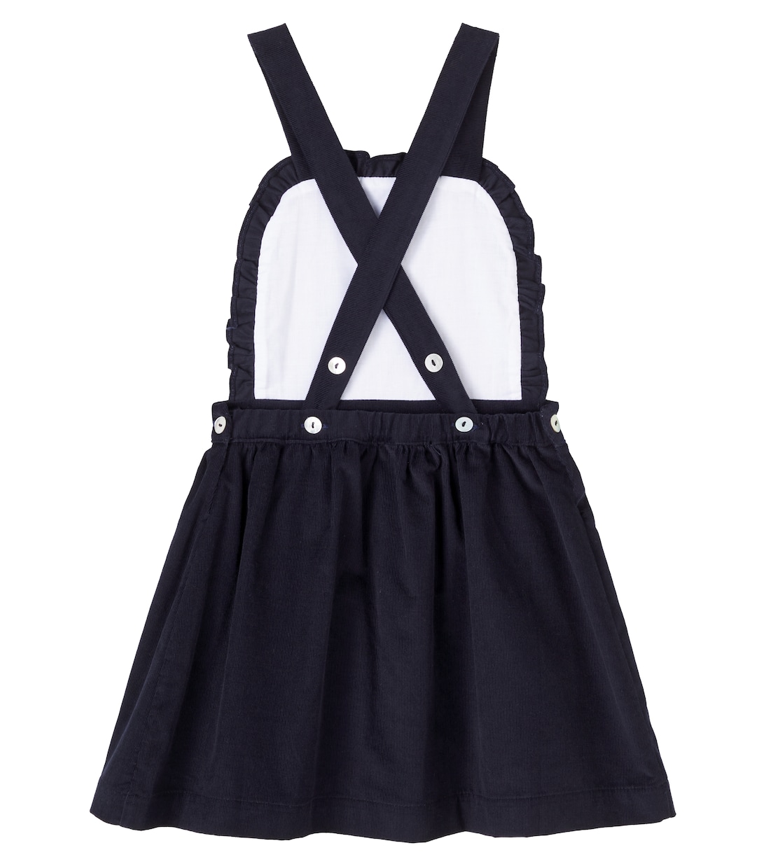 Alexa ruched cotton corduroy dress | La Coqueta