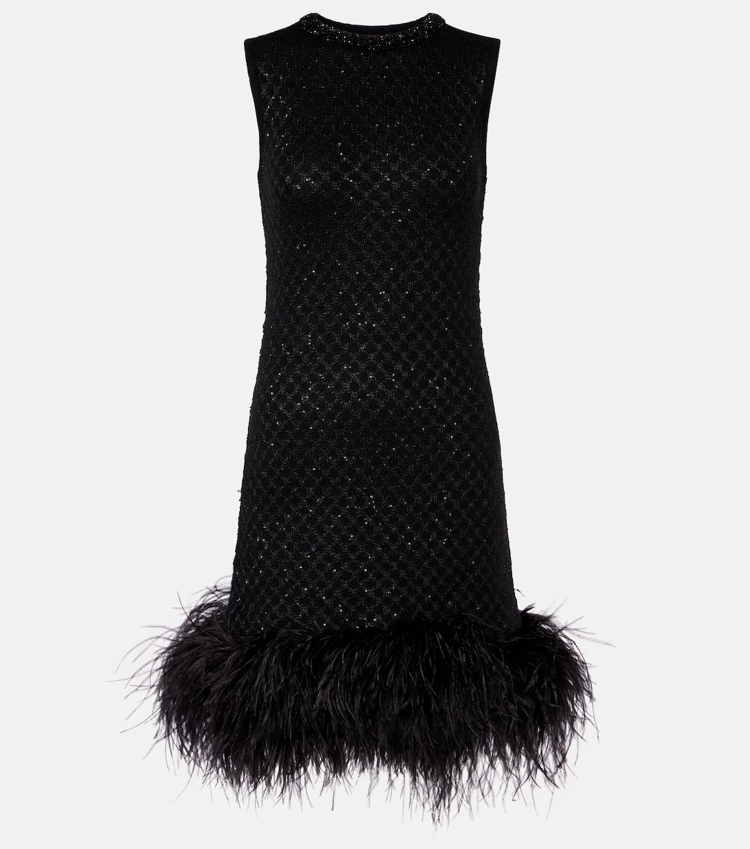 Novara feather-trimmed minidress | Max Mara