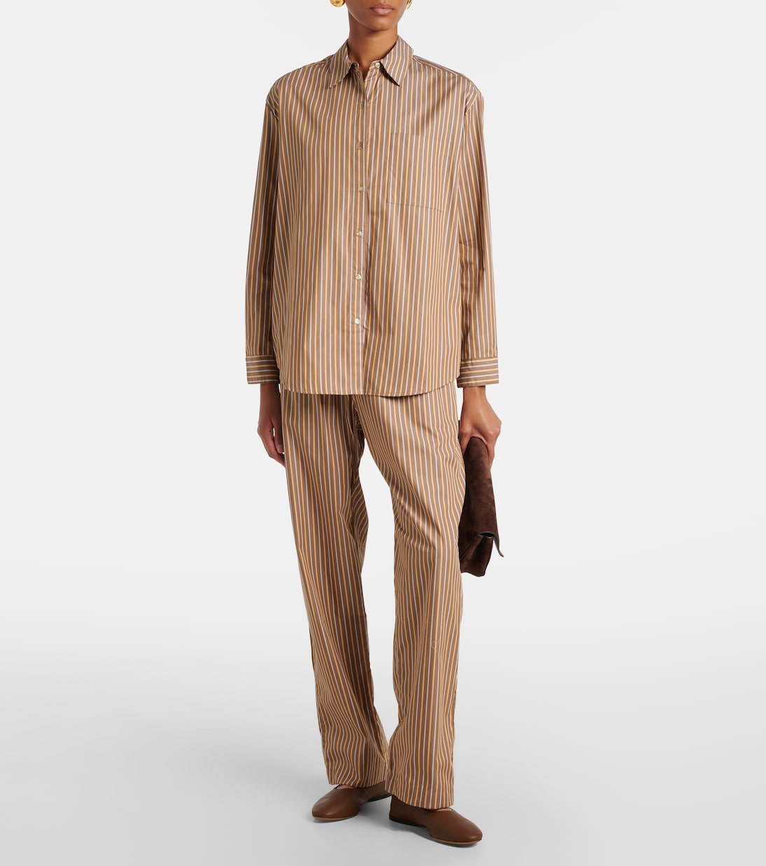 Yoshi striped cotton-blend twill shirt | Leset