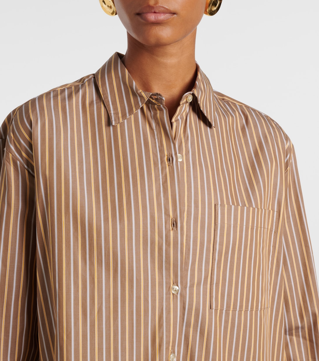 Yoshi striped cotton-blend twill shirt | Leset