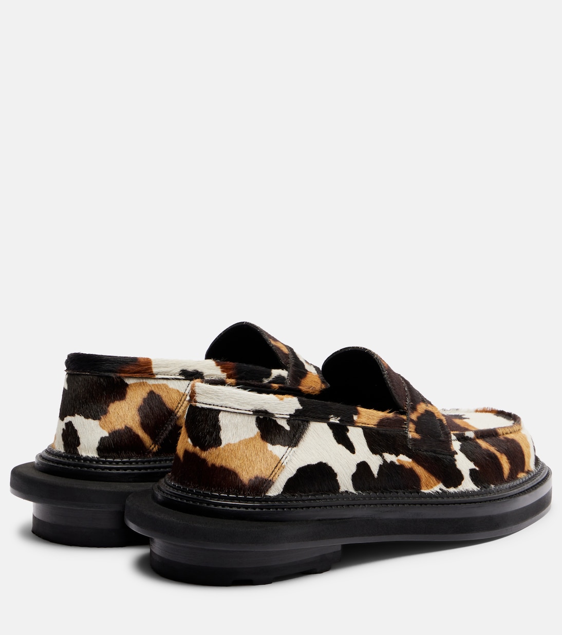 x J.M. Weston 180 calf hair penny loafers | Sacai